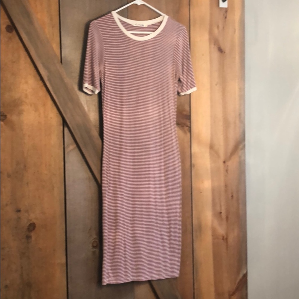 Stripped midi dress